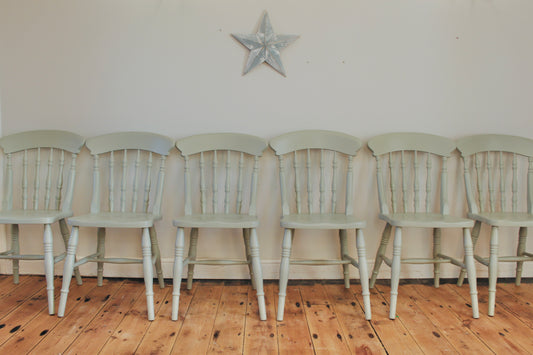 'Clara' Set of 6 Farmhouse Style Chairs